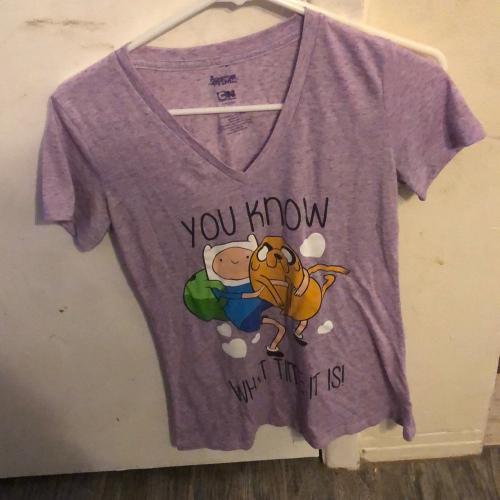 Purple ‘Adventure Time’ shirt 👚